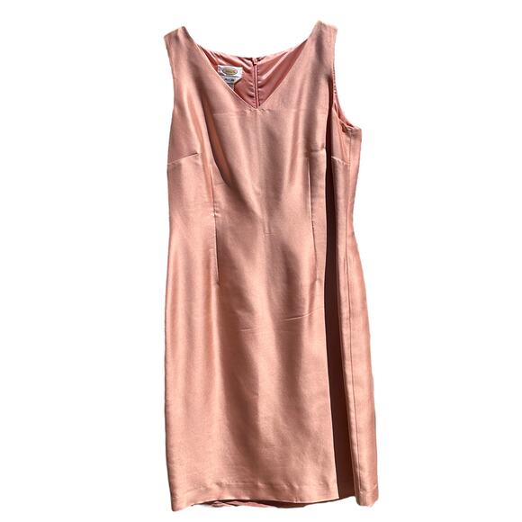 Talbots Peach/Pink Silk 2-Piece Dress Suit - Size 12 - Picture 10 of 13